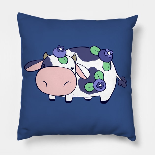 Blueberry Cow Pillow by saradaboru