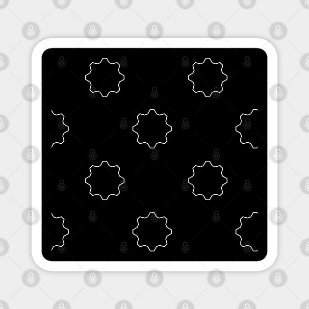 Background illustration black gear, mechanics, steampunk, decorative design pattern Magnet by grafinya