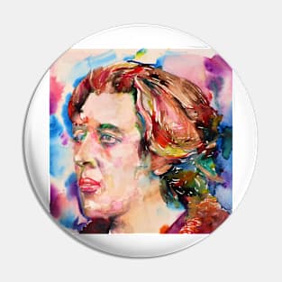 OSCAR WILDE watercolor portrait .16 Pin