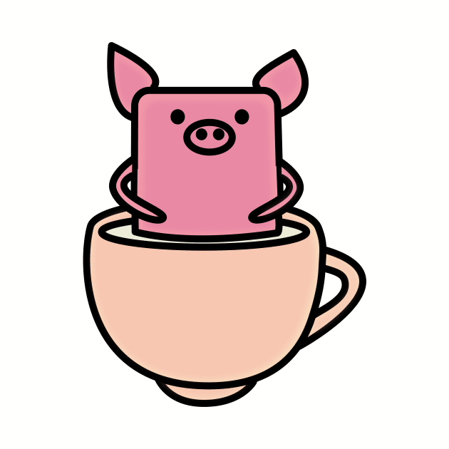 Teacup piggy! by happinessinatee