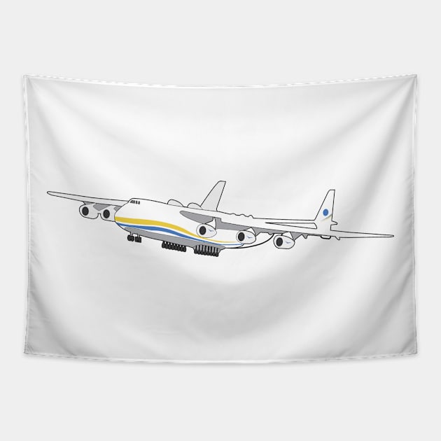 Antonov 225 Mryia Ukraine Jumbo Jet Cargo Airplane Tapestry by alltheprints