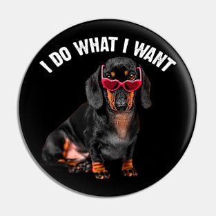 Sausage Symphony Dachshund Charm, I Do What I Want Dog Lovers Pin