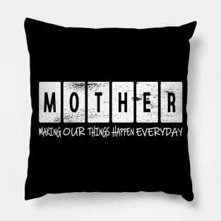 MOTHER: Making Our Things Happen Everyday, Dark Color Pillow