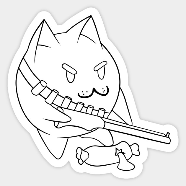 A Cat With A Gun Cat And Gun Funny Sticker Teepublic