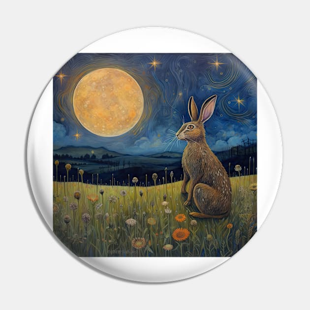 Moonlit Reverie: The Hare's Serenity 02 Pin by thewandswant