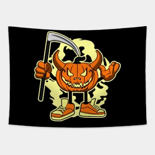 devil pumpkin Tapestry