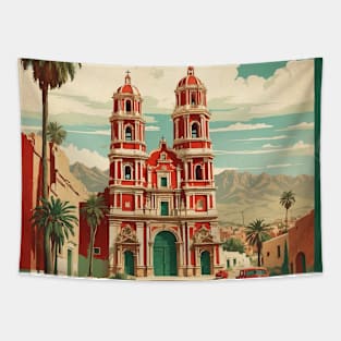 Santa Maria del Rio San Luis Potosi Mexico Vintage Tourism Travel Retro Tapestry