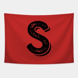 Capital Letter S Name Initial Monogram Tapestry