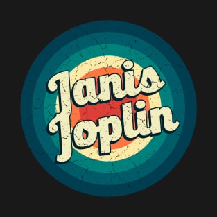 Graphic Janis Name Retro Vintage Circle T-Shirt