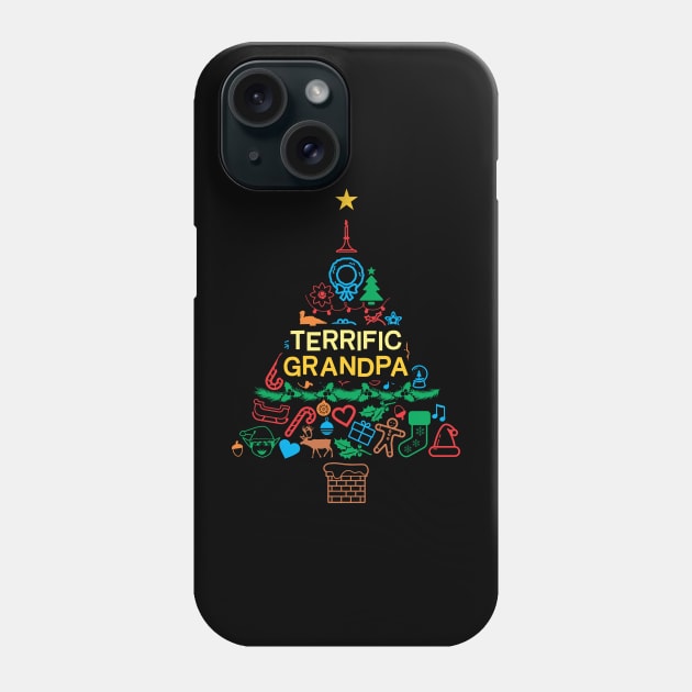 Terrific Grandpa Gift - Xmas Treev2 - Christmas Phone Case by Vector-Artist