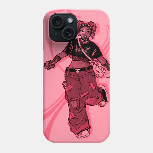 Pink Punk Phone Case by Ricka Theien's