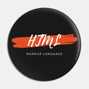 HTML Markup Language Paint Smear Pin