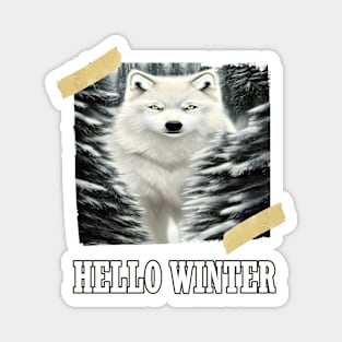 hello winter Magnet