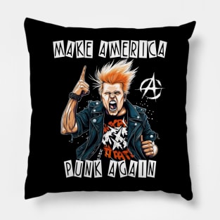 Trump Punk Rock Star - Make America Punk Again Pillow