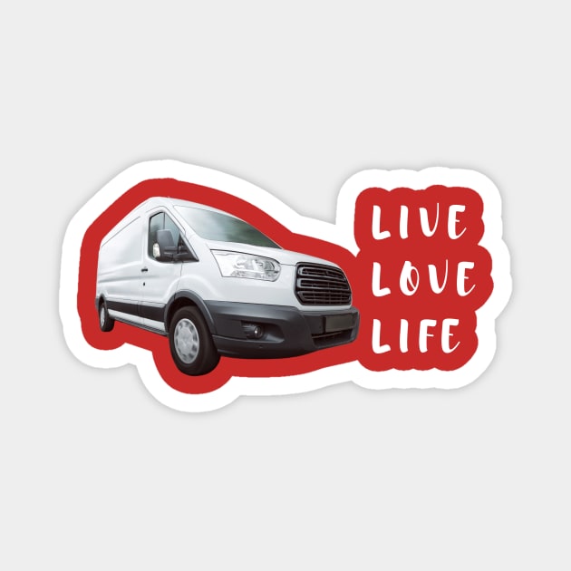 Van Live Love Life Magnet by Van Life Garb