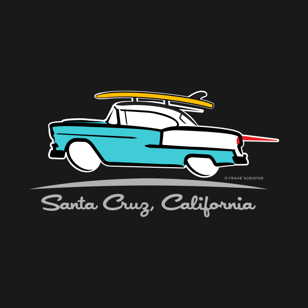 1955 Chevrolet Hardtop Coupe Santa Cruz California Gone Surfing by PauHanaDesign