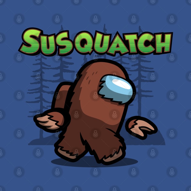 Funny Bigfoot Sasquatch Cartoon For Gamers And Bigfoot Believers by BoggsNicolas