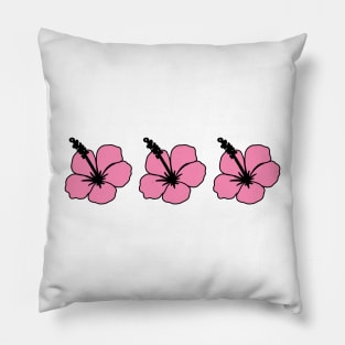 Hawaiian Tropical Flowers in Pink Pillow