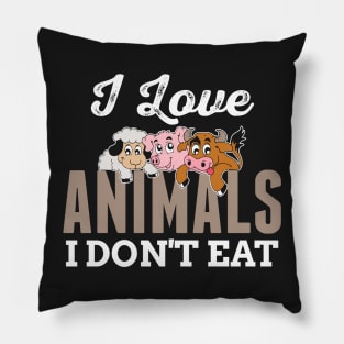 Cool Animal Friends Vegan Vegetarian gift Pillow