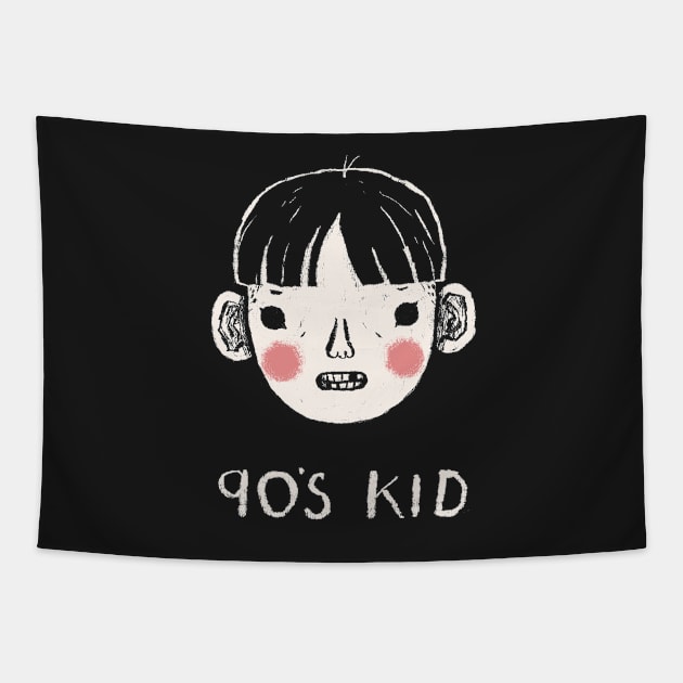 90s kid shirt Tapestry by Louisros