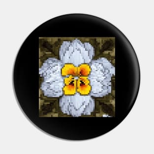 Pansy Floral Garden Leaves Gardening Vintage Pin