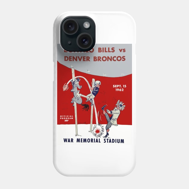 Vintage Buffalo Bills Program Phone Case by DirtyD