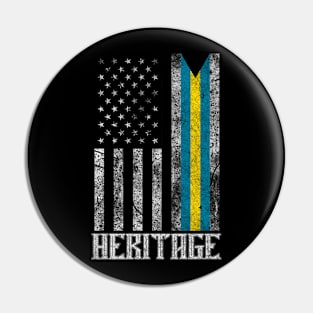 Bahamas Hispanic Heritage destressed flag Pin