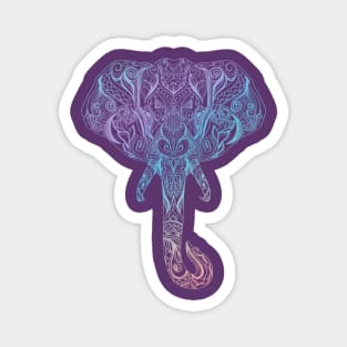 Rainbow Elephant Mandala Magnet