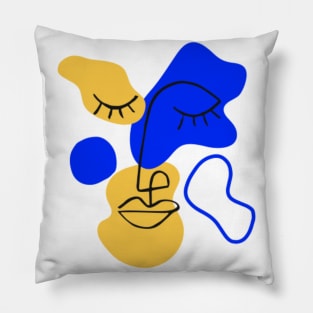 Evening Mood Face Drawing Pillow