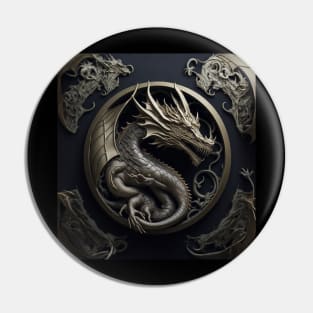 Silver dragon Pin