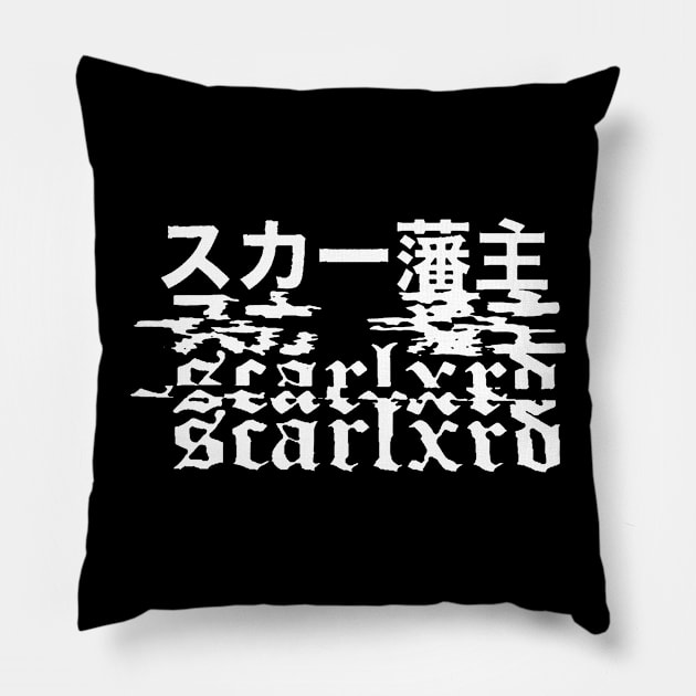 Scarlxrd White Xn Black Pillow by Ahana Hilenz