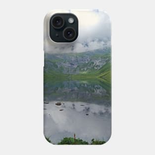 Summer view on the lake in the Caucasus mountains Phone Case