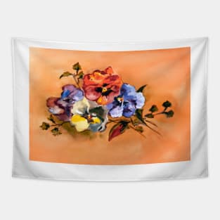 Pansies, violas, forget-me-nots Tapestry