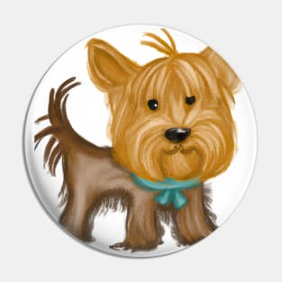 Cute Yorkshire Terrier Drawing Pin