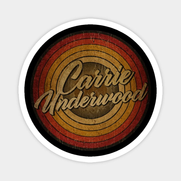 arjunthemaniac,circle vintage retro faded Carrie Underwood Magnet by arjunthemaniac