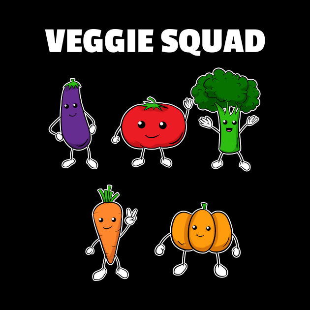 Veggie Squad Vegetarian Vegan Vegetables by Crazy Shirts