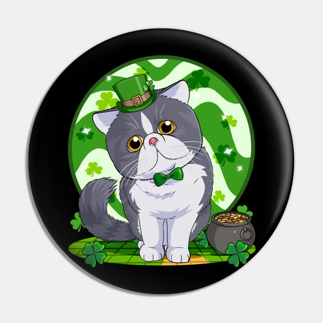 American Shorthair Cat Saint Patricks Leprechaun Pin by Noseking