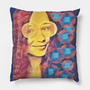 Sunny girl with the blue stars Pillow