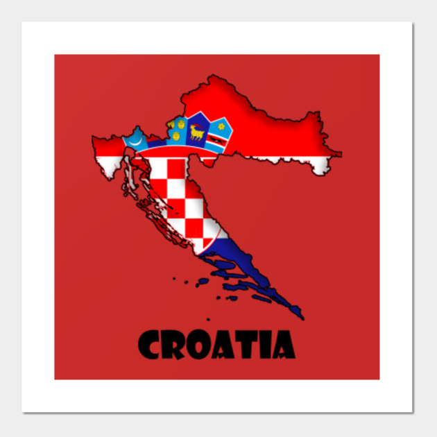 Croatia Map Flag Croatia Posters And Art Prints Teepublic