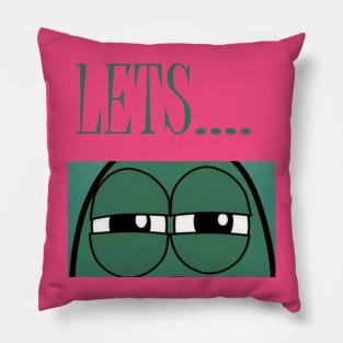 staring contest tee Pillow