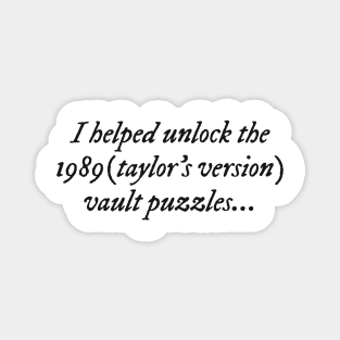 1989 (taylors version) vault Magnet