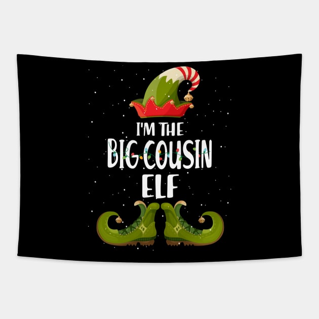 Im The Big Cousin Elf Shirt Matching Christmas Family Gift Tapestry by intelus