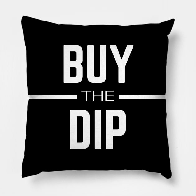 Buy the Dip Bitcoin Trading Crypto Pillow by My Crypto Design