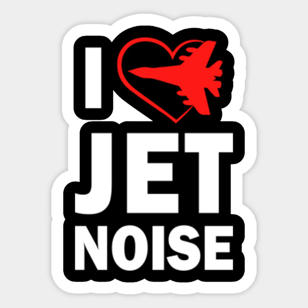 I Love Jet Noise Virginia Beach Jet Sticker Teepublic Uk