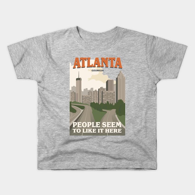 Retro Atlanta Georgia Cityscape Downtown Skyline T-Shirt Retro Atlanta Georgia Cityscape Downtown Skyline T-Shirt
