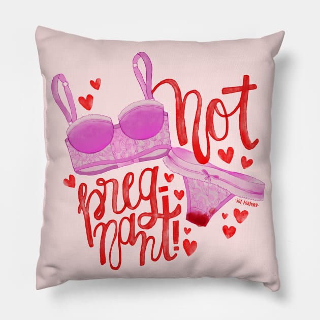 not pregnant Pillow by solfortuny