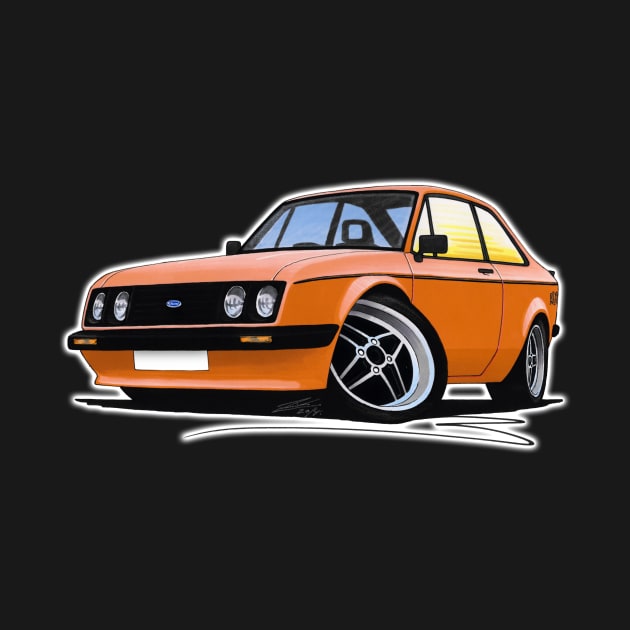 Ford Escort (Mk2) RS2000 Orange by y30man5