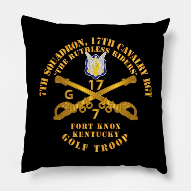 7th Sqn 17th Cav Regt - Golf Trp - Fort Knox KY Pillow by twix123844