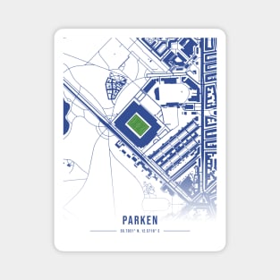 Parken White Map Design Magnet