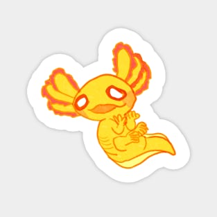 Gold albino axolotl mud puppy shirt Magnet